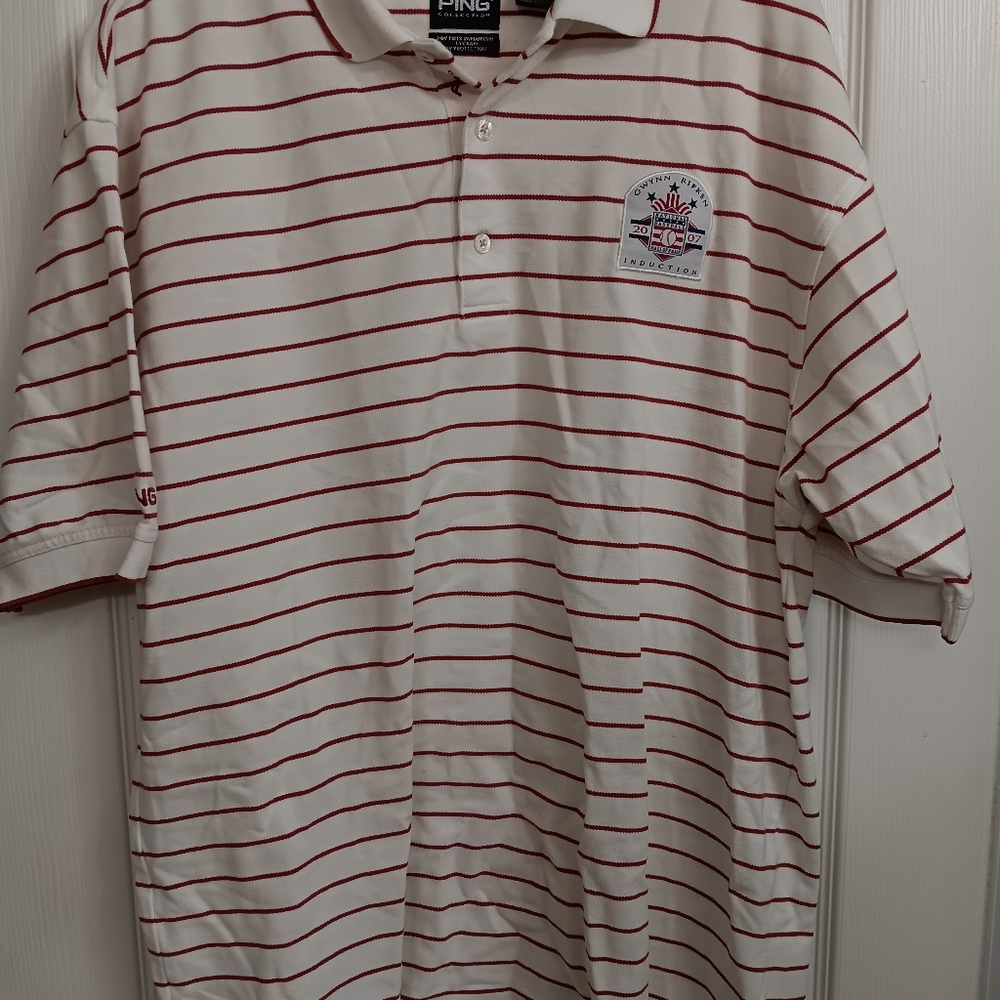 2007 National Baseball HOF Induction Ping Polo Shirt Preowned Gwynn/Ripken